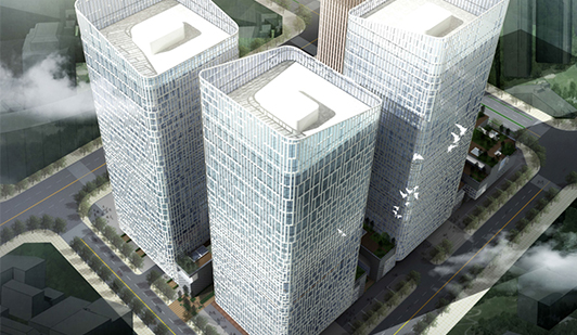Large curtain wall